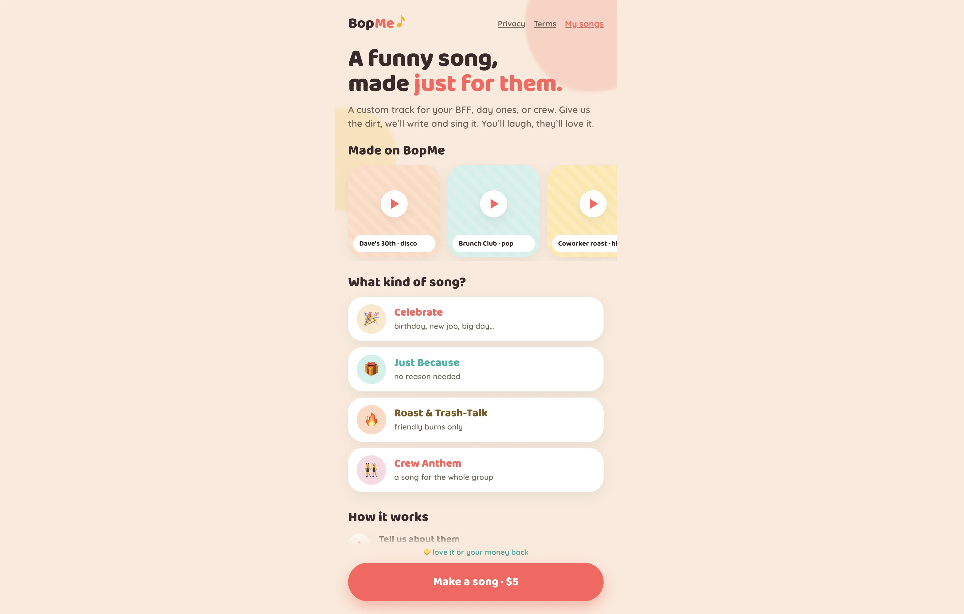 BopMe — create studio-quality songs with personalized lyrics