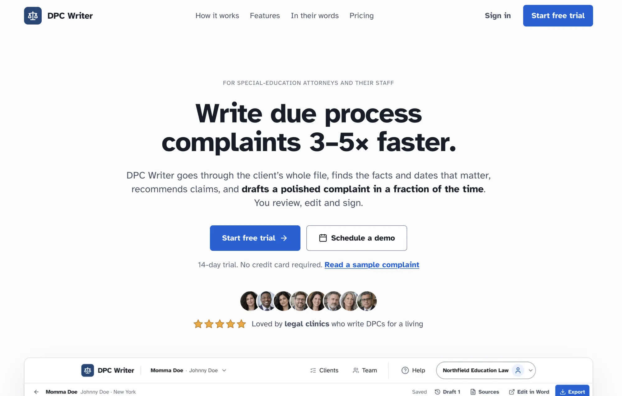 DPC Writer — write due process complaints 3–5× faster